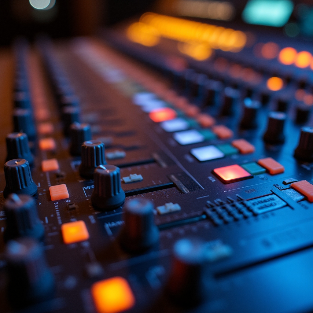 Console di mixaggio professionale nello studio Zenartix Lab